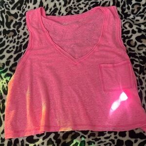 Aerie flowy cropped pink tank💕